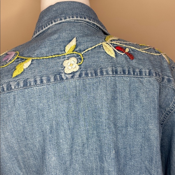 Vintage Ralph Lauren Demin Embroidered Shirt Size L - Picture 4 of 6